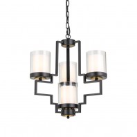 Telbix-Alvarez 4 Lights , 7 Lights  Pendant -  Antique Black/Opal/Clear